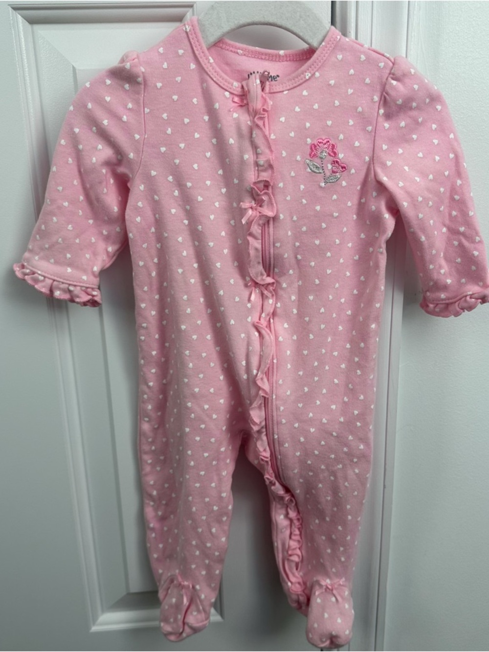 Little Me pink sleeper 6m